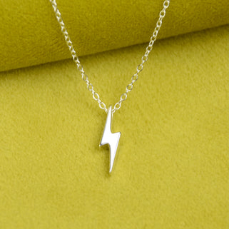 Sterling Silver Lightning Bolt Necklace