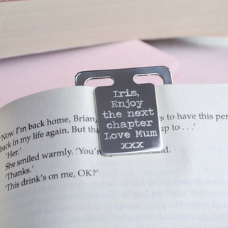 Personalised Silver Corner Bookmark