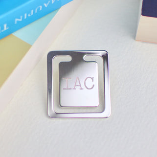 Personalised Silver Corner Bookmark