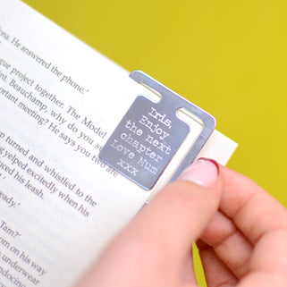 Personalised Silver Corner Bookmark