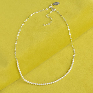 Personalised Sterling Silver And Pearl Necklace