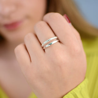Sterling Silver Double Band Ring