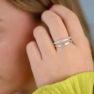 Sterling Silver Double Band Ring