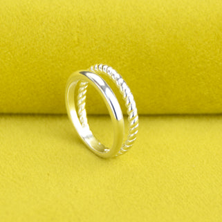 Sterling Silver Double Band Ring