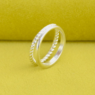 Sterling Silver Double Band Ring