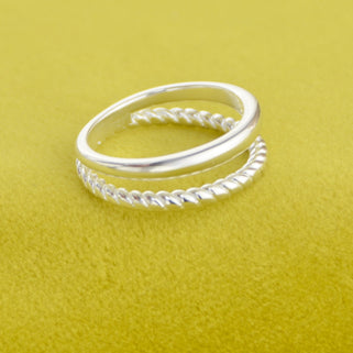 Sterling Silver Double Band Ring