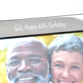 Personalised 60th Birthday Silver Photo Frame