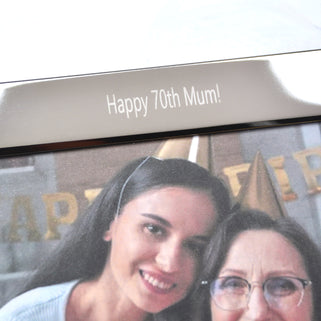 Personalised 70th Birthday Silver-Plated Photo Frame