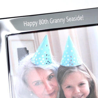 Personalised 80th Birthday Silver-Plated Photo Frame