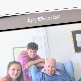 Personalised 90th Birthday Silver Photo Frame