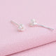 Sterling Silver Tiny Love Knot Stud Earrings