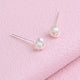 Sterling Silver Tiny Love Knot Stud Earrings