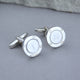 Personalised Porthole Initial Cufflinks