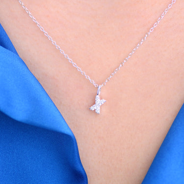 Silver Sparkle Kiss Birthstone Necklace