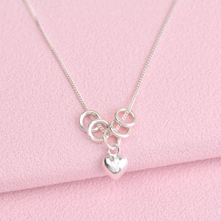 Personalised Sterling Silver Sweetie Heart Necklace