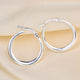 Sterling Silver Tapered Creole Hoop Earrings