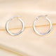 Sterling Silver Tapered Creole Hoop Earrings