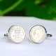 Luxury 80th Birthday 1944 Sixpence Cufflinks shown in close up shot