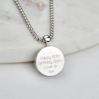 Men's Personalised 1965 Sixpence Necklace