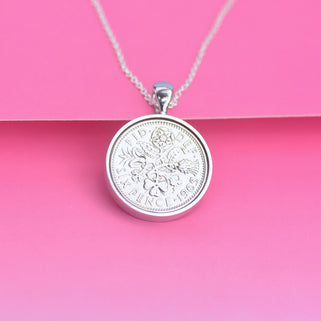 Personalised 1965 Sixpence Necklace