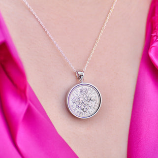 Personalised 1965 Sixpence Necklace