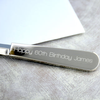Personalised Slim Silver Letter Opener
