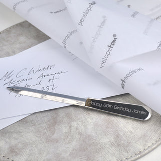 Personalised Slim Silver Letter Opener
