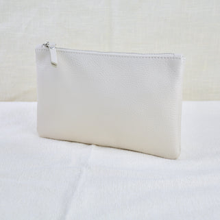 Personalised Monogram Small Leather Clutch Bag