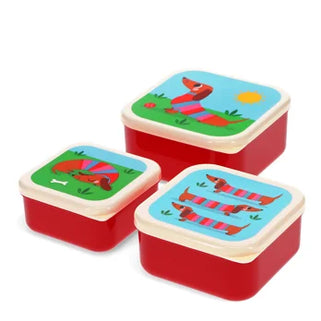 Set of 3 Sausage Dog Snack Boxes