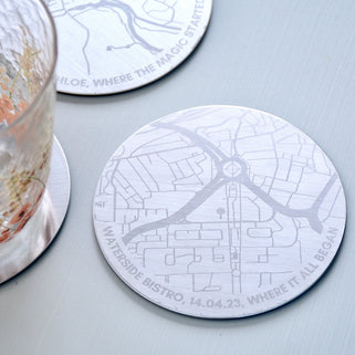 Personalised Map Location Coaster