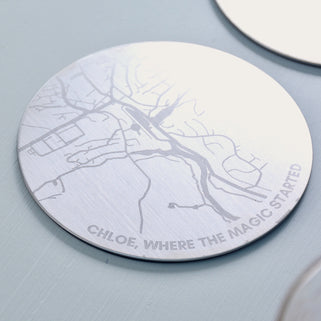 Personalised Map Location Coaster