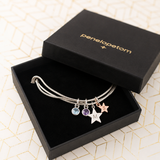 Personalised Birthstone Double Star Bracelet