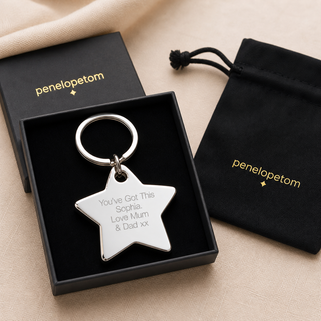 Personalised Exam Good Luck Star Keyring