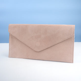 Personalised Suede Envelope Clutch Bag