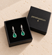 Sterling Silver Teardrop Birthstone Huggie Hoop Earring