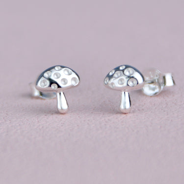 Sterling Silver Mini Toadstool Stud Earrings