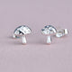 Sterling Silver Mini Toadstool Stud Earrings