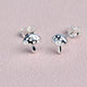 Sterling Silver Mini Toadstool Stud Earrings