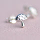 Sterling Silver Mini Toadstool Stud Earrings