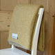 Twill Blanket Stitch Throw - Grey/Mustard
