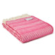 Twist Pink Wool Throw with Cream Tassles