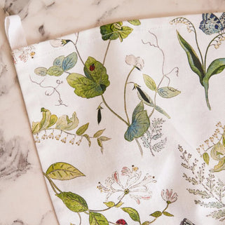 Wild Floral Tea Towel shown in close up shot