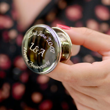 Anniversary Wine Bottle Stopper with personalised 
