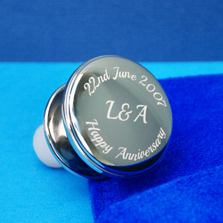 Personalised Anniversary Wine Bottle Stopper