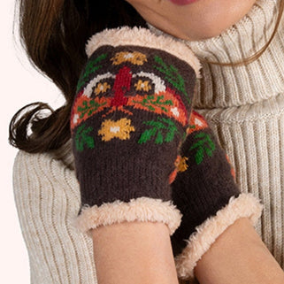 Wrist Warmers Brown Moth