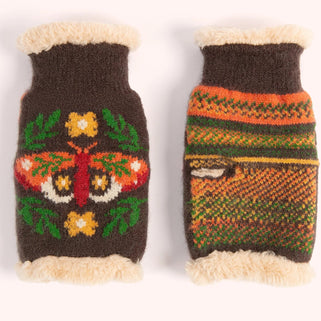 Wrist Warmers Brown Moth