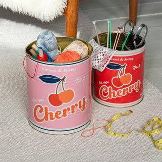 Cherry Design XL Storage Tins - Set of 2