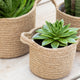 Set of 3 Natural Jute Woven Plant Pots