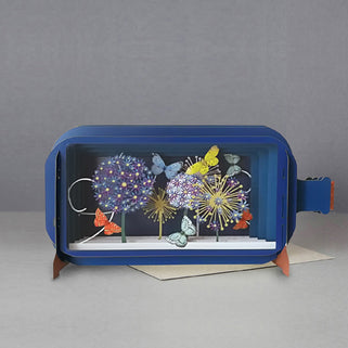 Alliums and Butterfly Message in a Bottle Card
