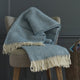 Beehive Petrol Blue Wool Throw